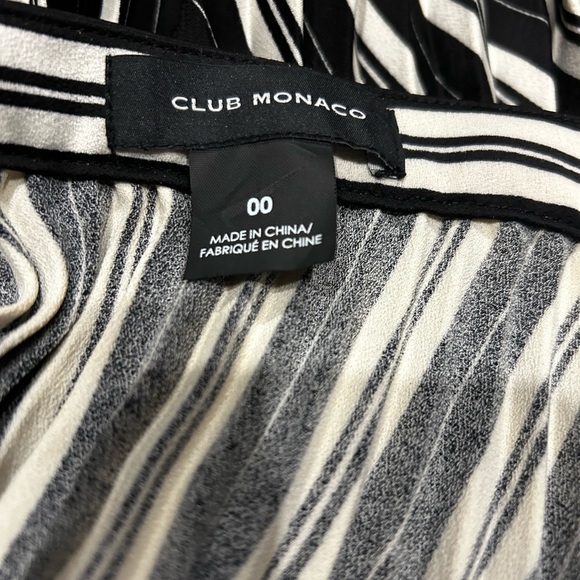 NWT Club Monaco Skirt black & white Annina Pleated Size 00 XS - Picture 8 of 8